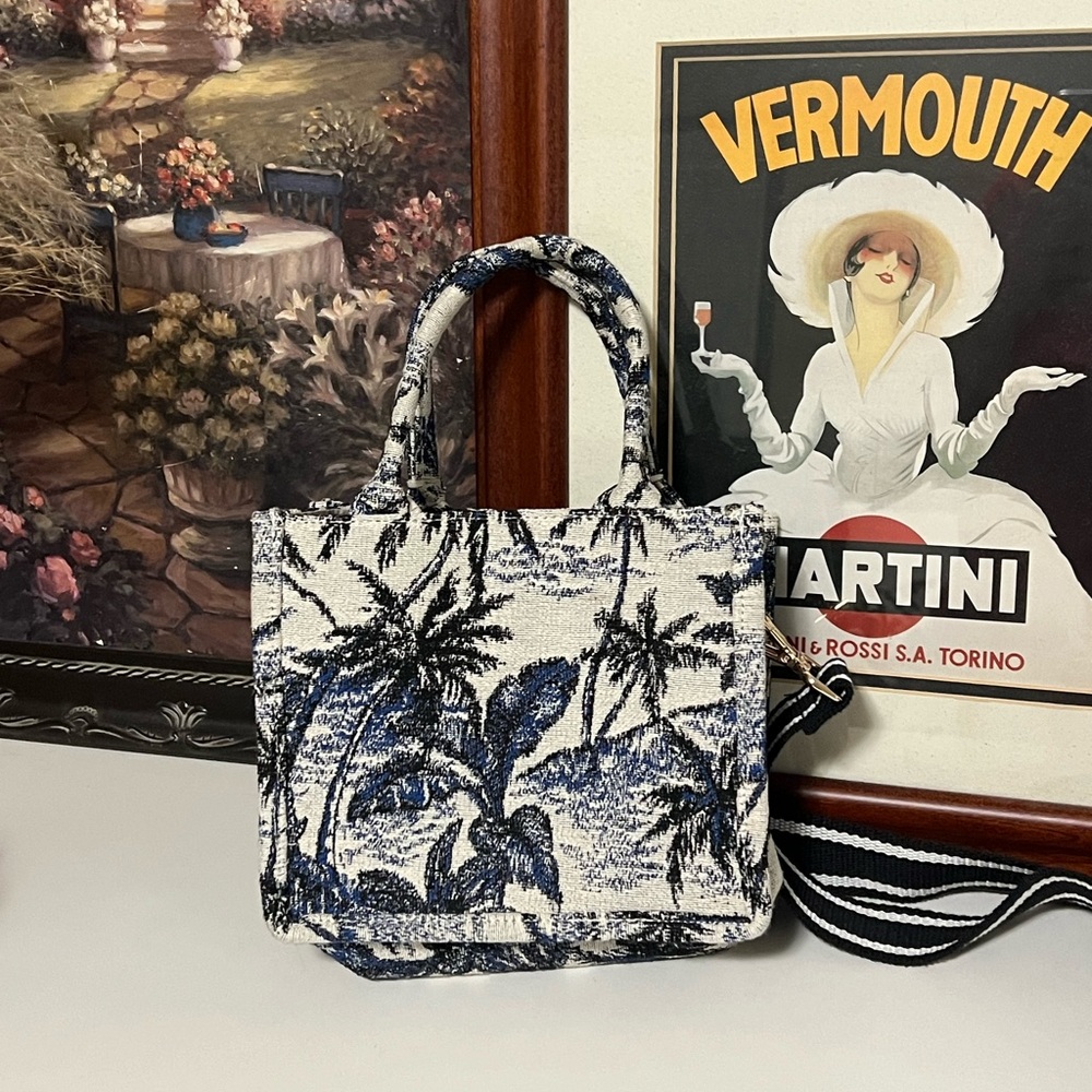 Mini H&M Canvas Printed Crossbody Bag